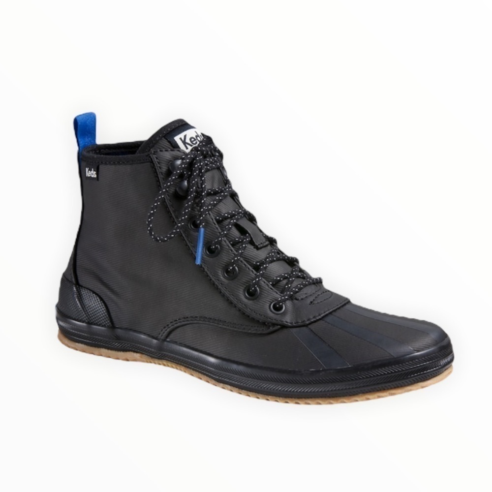 Keds Women’s Scout Splash Black Blue Rain Boots Size 6